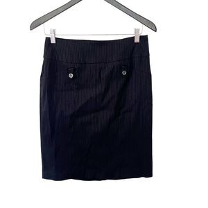 Reitmans Black‎ Pinstripe Pencil Skirt